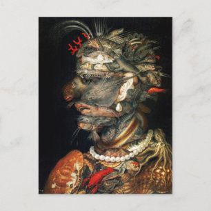 Water - Arcimboldo's bizarre head profile Postcard