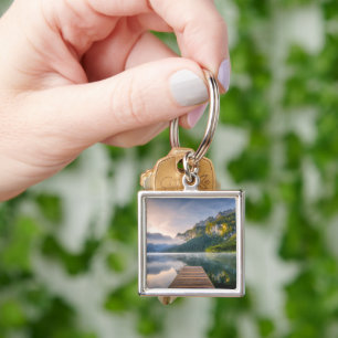 Water   Azure Alpine Lake, Austria Key Ring