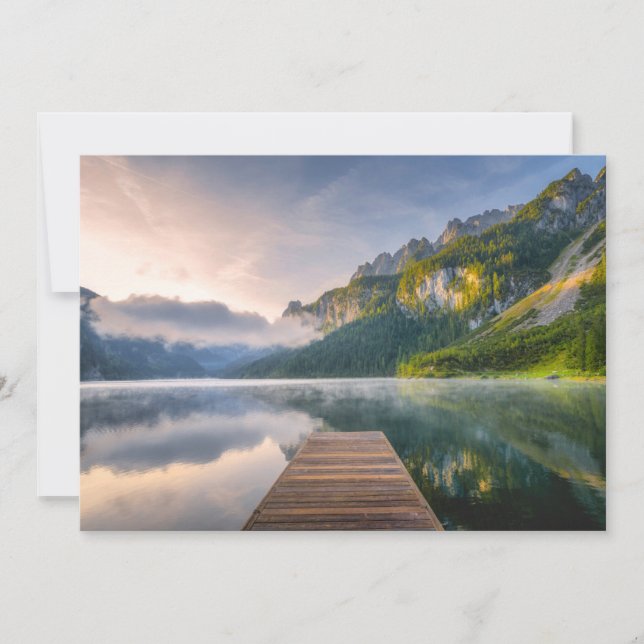 Water | Azure Alpine Lake, Austria Thank You Card (Front)