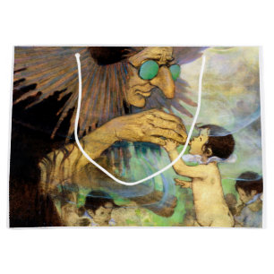 Water Baby and Fairy, Jessie Willcox Smith Large Gift Bag