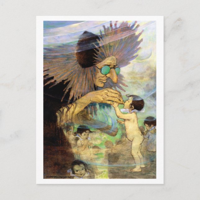 Water Baby and Fairy, Jessie Willcox Smith Postcard (Front)