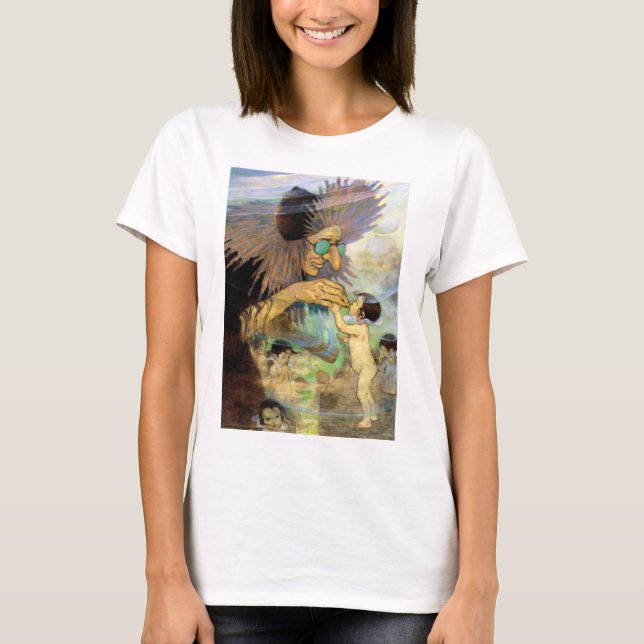 Water Baby and Fairy, Jessie Willcox Smith T-Shirt (Front)