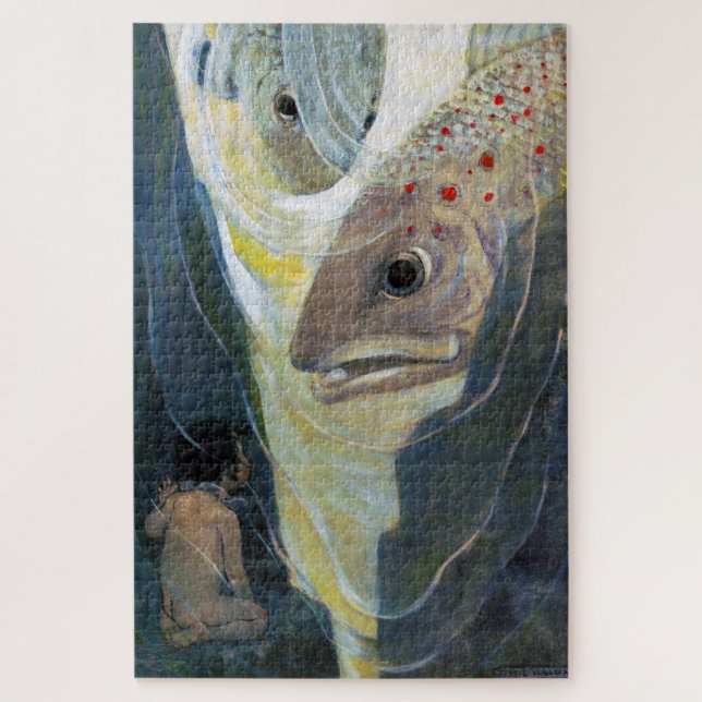 Water Baby and Fish, Jessie Willcox Smith Jigsaw Puzzle (Vertical)