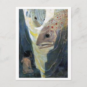 Water Baby and Fish, Jessie Willcox Smith Postcard