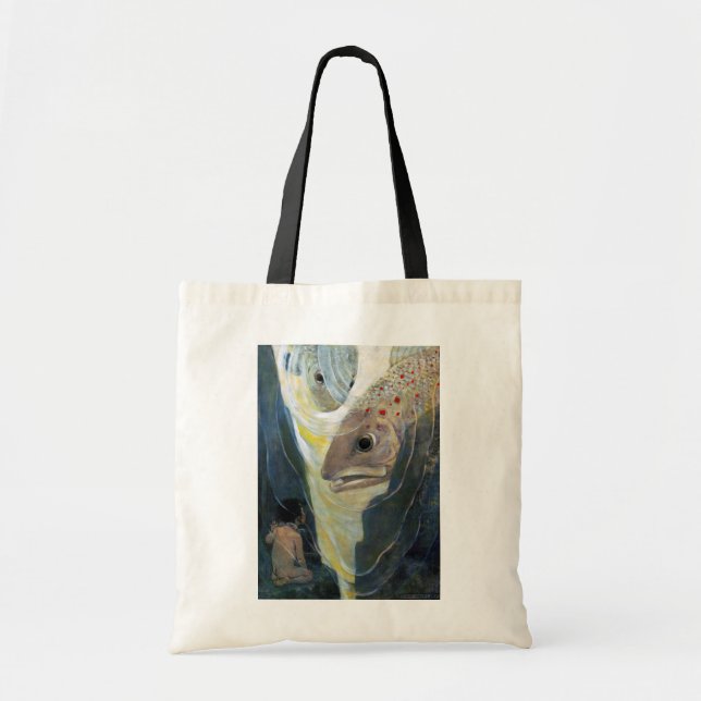 Water Baby and Fish, Jessie Willcox Smith Tote Bag (Front)