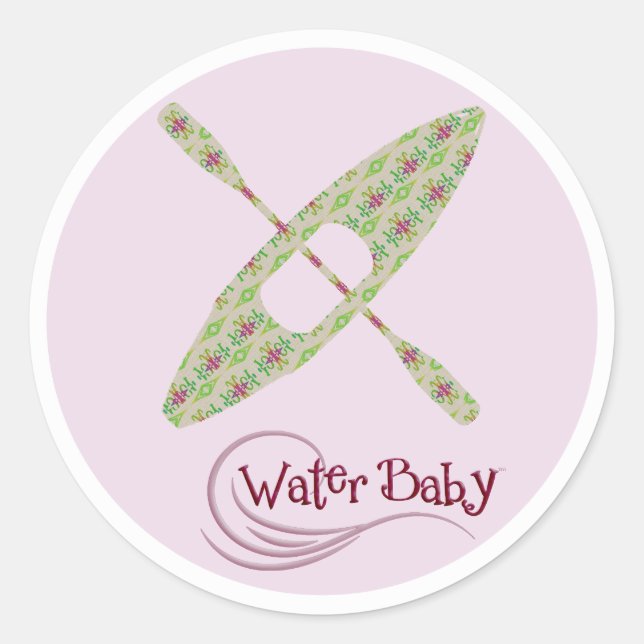 Water Baby Kayak Sticker (Front)
