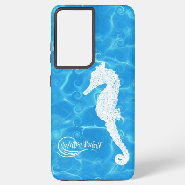 Water Baby Seahorse Wave Case (Back)