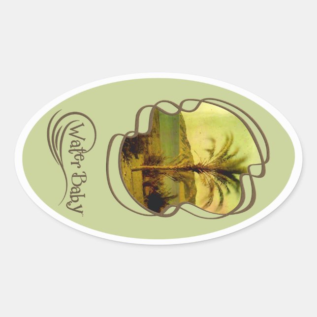 Water Baby Vintage Palm Stickers (Front)