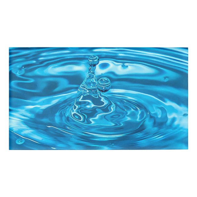 Water Background - Blue Name Tag (Front)