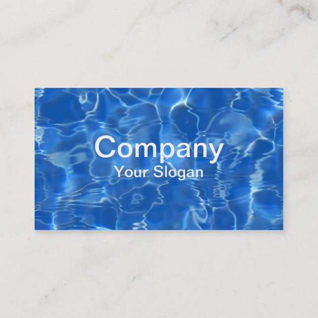 Water Background Business Card (Back)