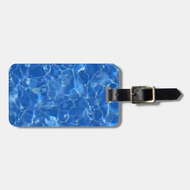water background luggage tag (Front Horizontal)