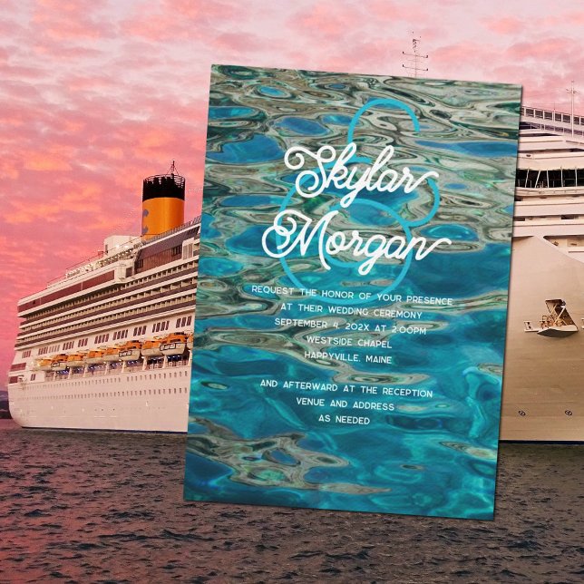 Water Background Wedding Invitation (Creator Uploaded)