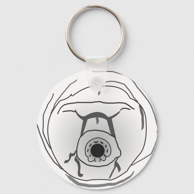 Water Bear Tardigrade Face Key Ring (Front)