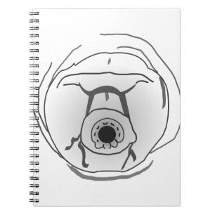 Water Bear Tardigrade Face Spiral Notebook