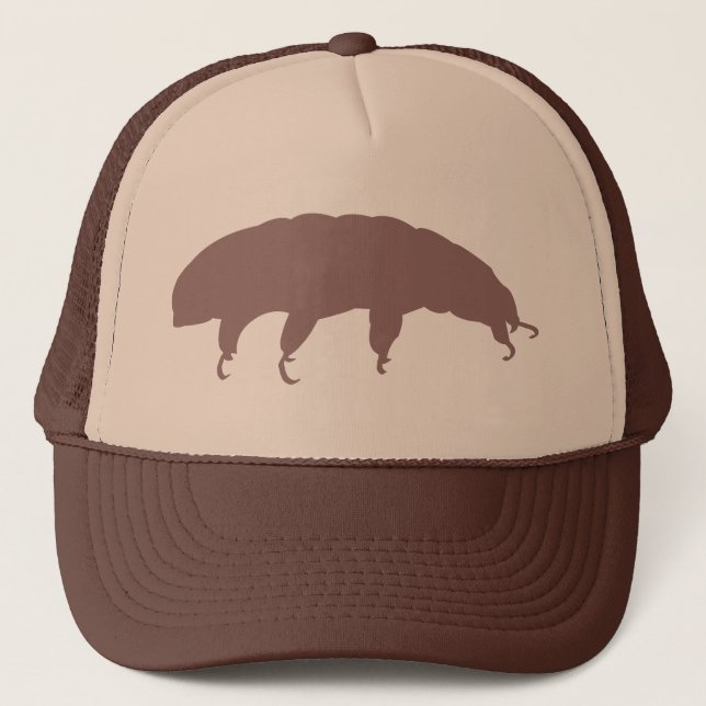 Water Bear Tardigrade Silhouette Cute Creature Trucker Hat (Front)