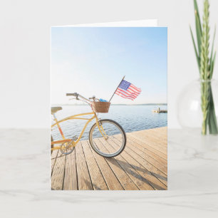 Water Bicycle By the Lake Card