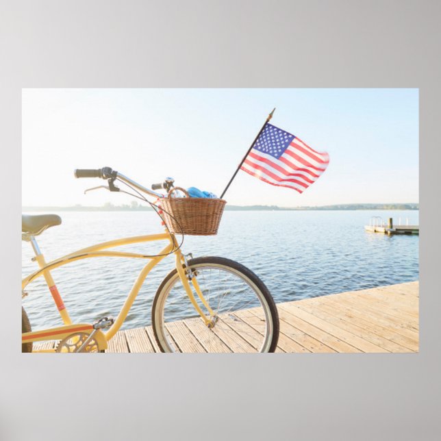 Water | Bicycle By the Lake Poster (Front)
