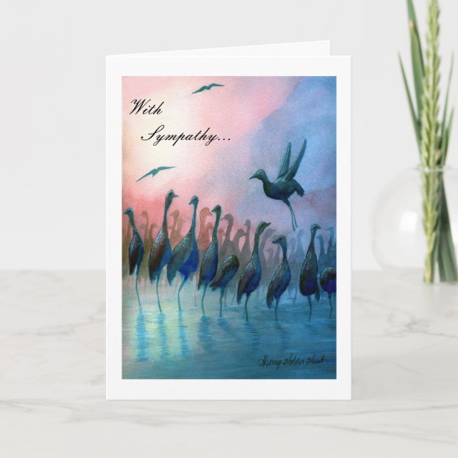 Water Birds, With Sympathy... Card (Front)
