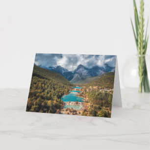 Water Blue Moon Lake, China Card