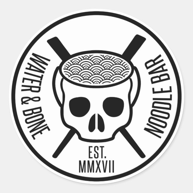 WATER&BONE sticker (Front)