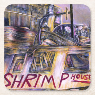 Water-Born Mystery Meat Square Paper Coaster