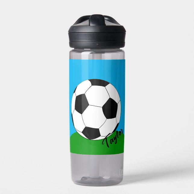 Water Bottle for Soccer fans Monogrammed /Football (Front)