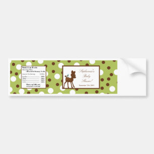 Water Bottle Forest Friends Bird Deer Bumper Sticker