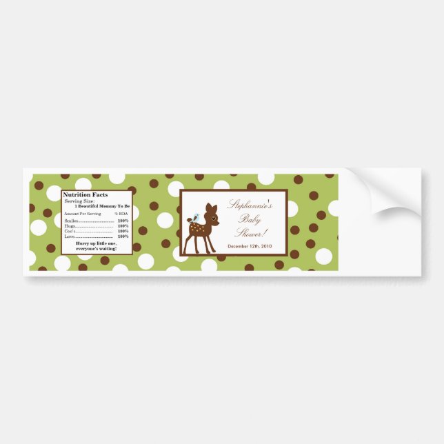 Water Bottle Forest Friends Bird Deer Bumper Sticker (Front)