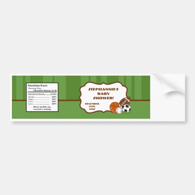 Water Bottle Label All-Star Green (Front)