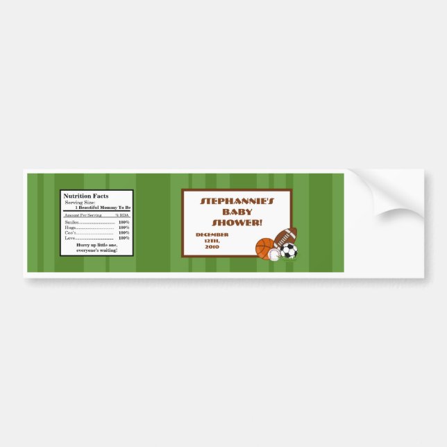 Water Bottle Label All-Star Green (Front)