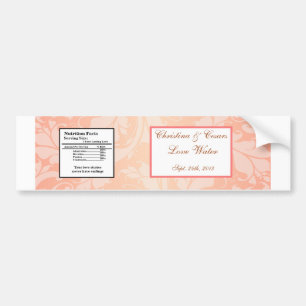 Water Bottle Label Brown Rose on Pink Floral Flowe