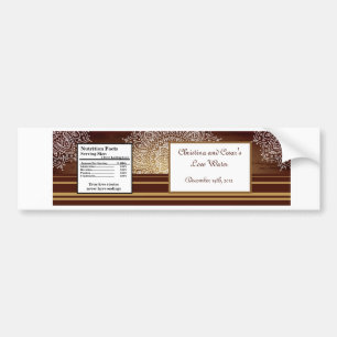 Water Bottle Label Deep Moroccan Brown