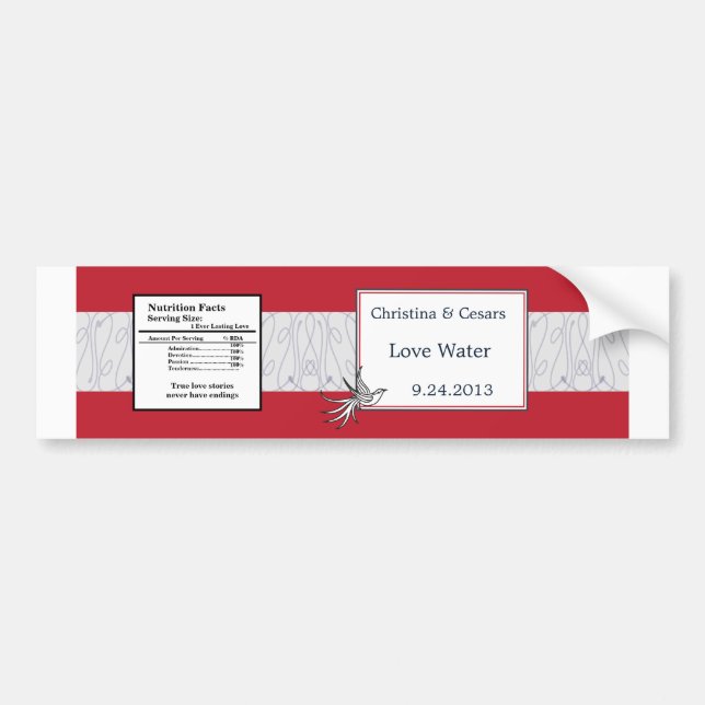 Water Bottle Label Navy Blue Dandelion Flower weed (Front)