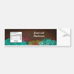 Water Bottle Label Neon Spring Floral Flower Bloss