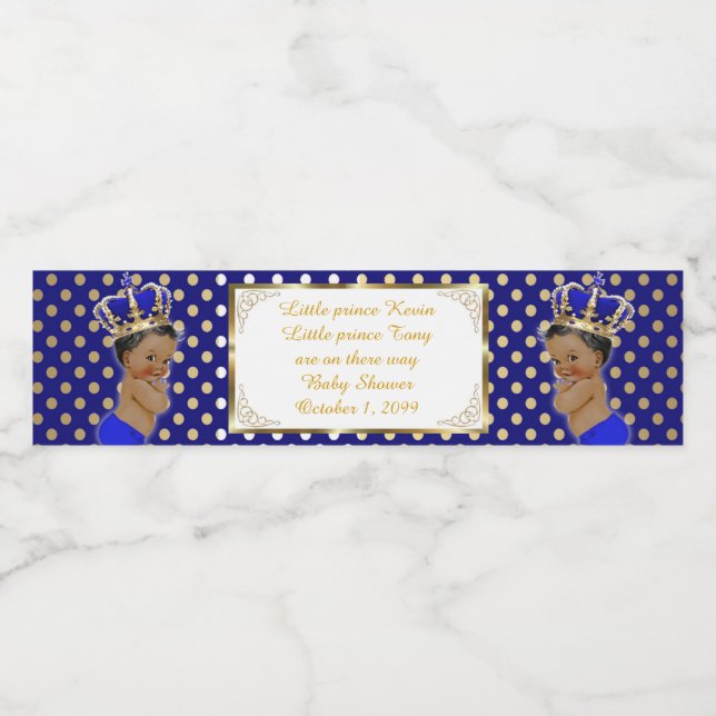 Water Bottle Label twin boy & boy,Twin baby shower (Single Label)