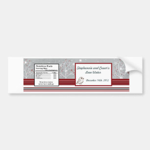 Water Bottle Label White Tree