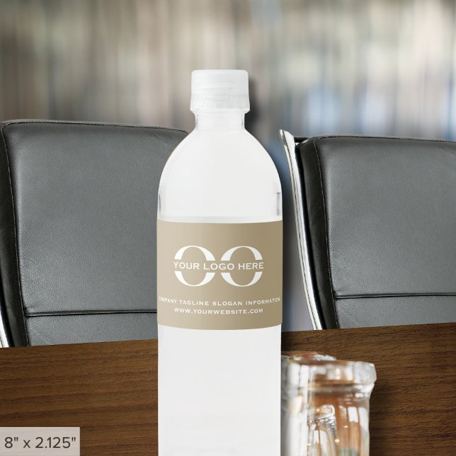 Water Bottle Labels for Business with Custom Logo (Creator Uploaded)