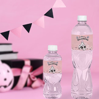 Water bottle labels Halloween SKULL-EBRATION