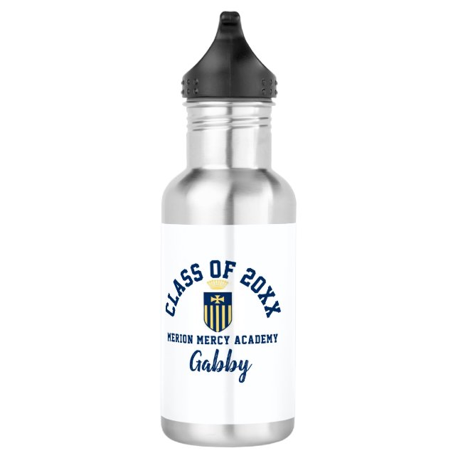 Water Bottle Merion Mercy Academy Logo Custom (Right)