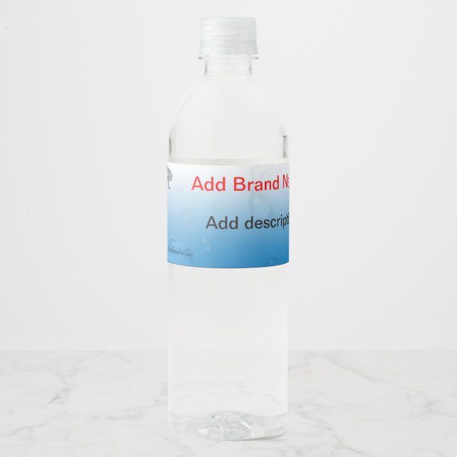 Water Bottle packaging Label (Front)