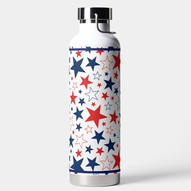 Water Bottle Patriotic Stars (Left)