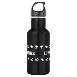 Water Bottle, Personalised, Soccer, Black 532 Ml Water Bottle