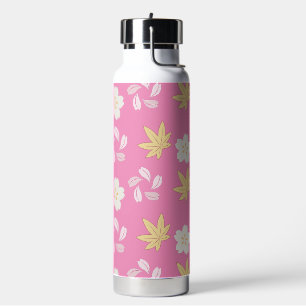 Water Bottle pink flowers 