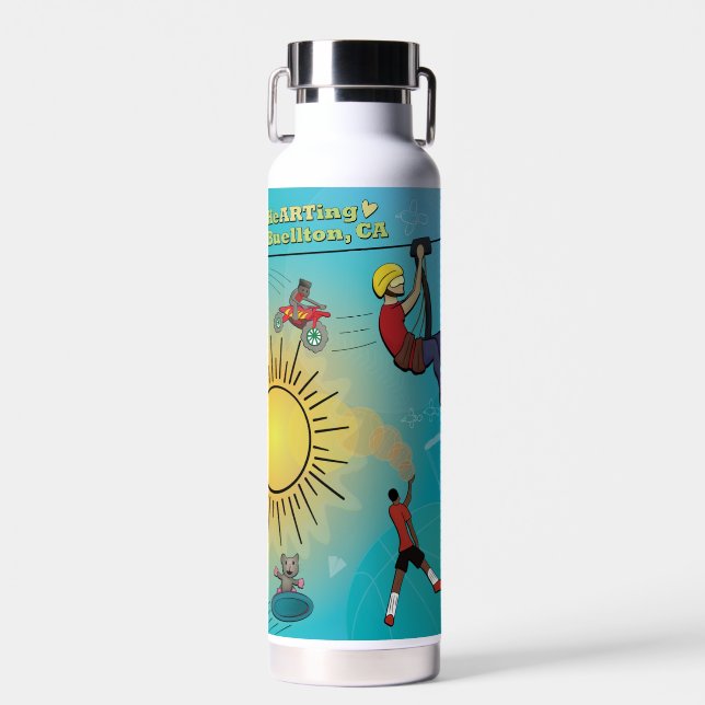 Water Bottle - Sporty Sky (Front)