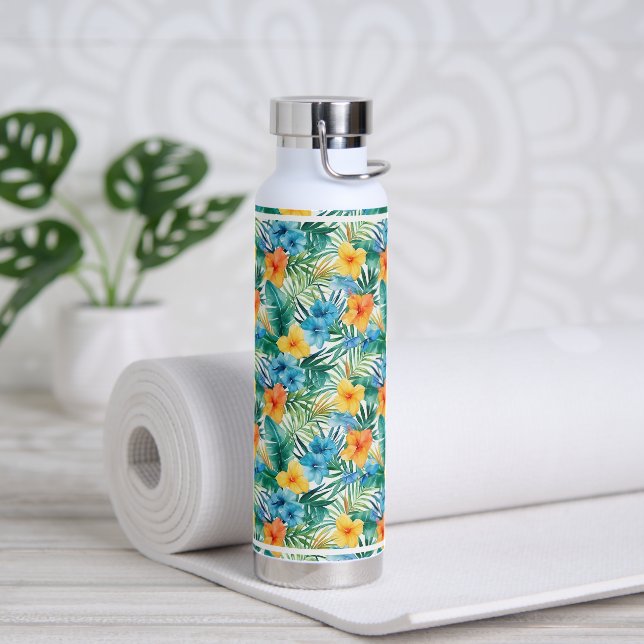 Water Bottle Tropical Palms (Yoga)