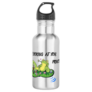 Water Bottle Valentine's Day  Funny Love Kiss Frog