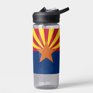 Water bottle with flag of Arizona State, U.S.