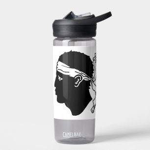 Water bottle with flag of Corsica, France