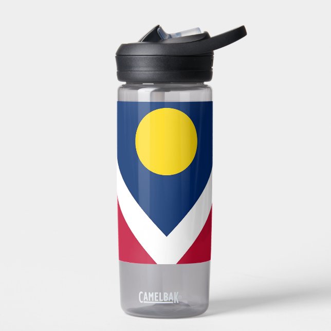 Water bottle with flag of Denver City, U.S. (Left)