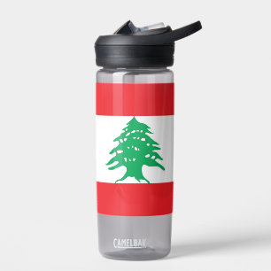Water bottle with flag of Lebanon